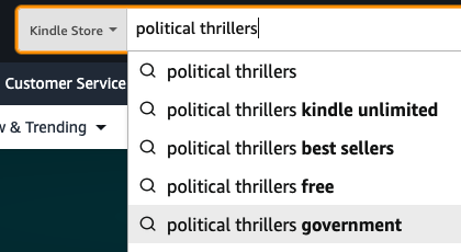 Political Thrillers Search